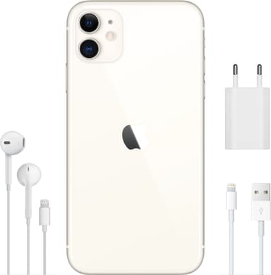 iPhone 11 smarttelefon 128 GB (hvit)