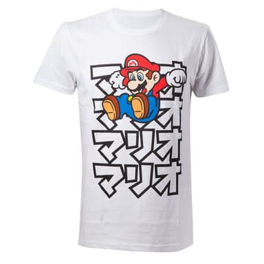 T-skjorte Nintendo - japansk Mario hvit (XXL)