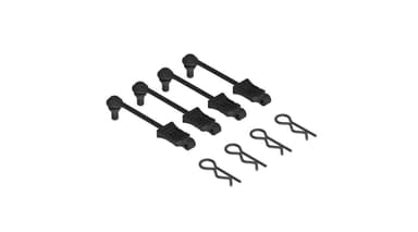 AR390165 Body Clip Retainer 1/10 Scale Black (4)