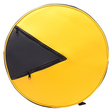 Pac-Man-formet ryggsekk (gul/sort)
