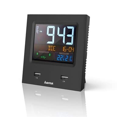 HAMA Vekkerklokke Dual-USB