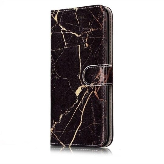 Svart Marmor Lommebok iPhone 8 Plus & 7 Plus