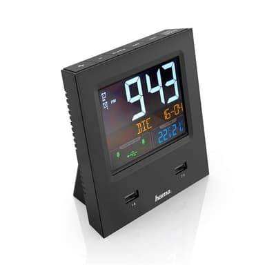 HAMA Vekkerklokke Dual-USB