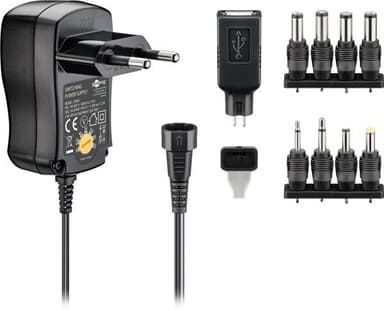 Nettadapter 230V til 3-12V DC