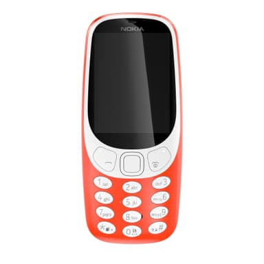 Nokia 3310 mobiltelefon (rød) - Kun 2G