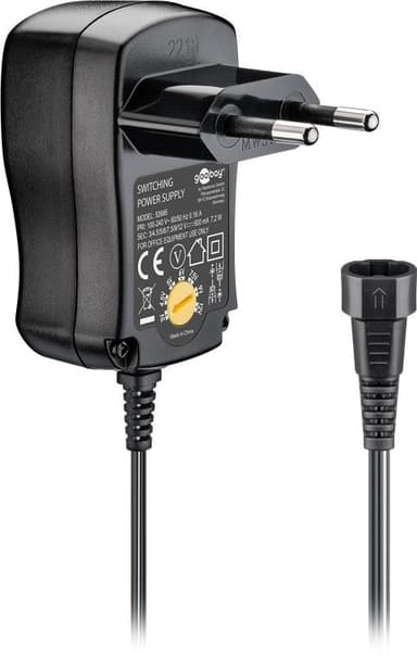 Nettadapter 230V til 3-12V DC