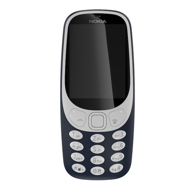Nokia 3310 mobiltelefon (mørk blå) - Kun 2G