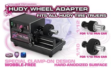 HUDY Tire Truer Adapter 1/12 and 1/10 Pan Cars