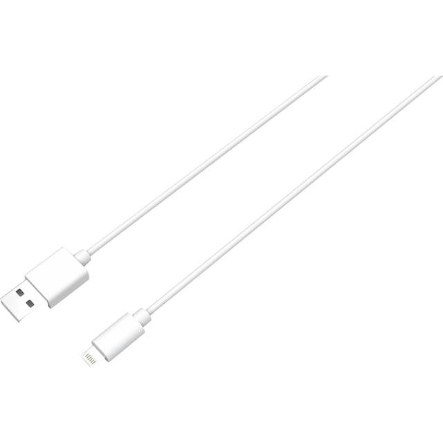 Essentials USB-A til Lightning MFi-kabel 1 m (hvit)