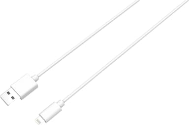 Essentials USB-A til Lightning MFi-kabel 1 m (hvit)