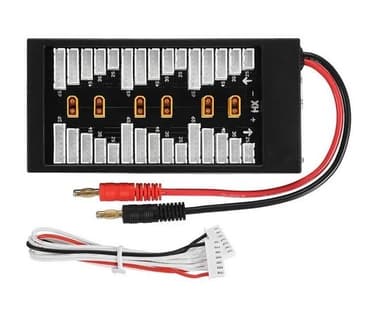 Multiladebrett for 1-6 LiPo-batterier - XH XT30