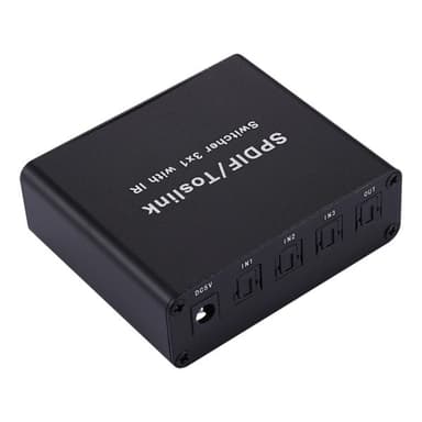 Lydswitch SPDIF / Toslink med fjernkontroll