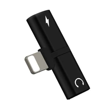 Lightning Lyd&Lade-Adapter iPhone X/XS / 8 / 7 Svart