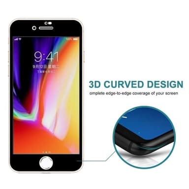 Personvern skjermbeskyttelse av temperert glass iPhone 8 & 7