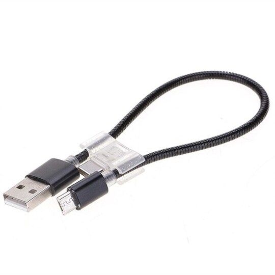 Kort Usb-kabel 2A Micro USB + / Type-C ladekabel - Elkjøp
