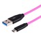 1m USB til Micro USB ladekabel - Regnbuefarge