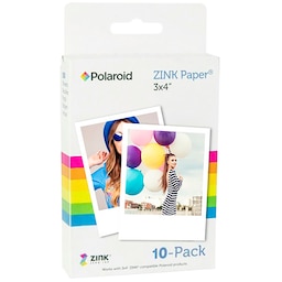 Polaroid ZINK Zero-Ink fotopapir 3" x 4" (10-pakning)
