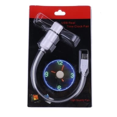 Usb vifte med klokke