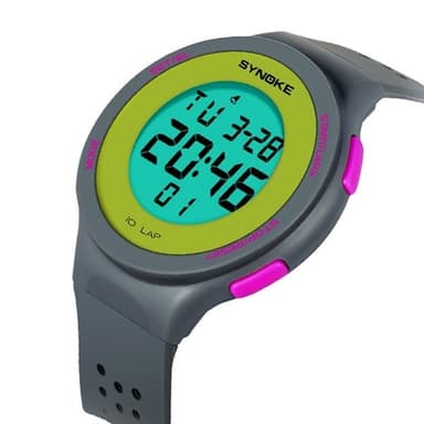 Digital Klokke Vanntett silikonarmbånd Grå