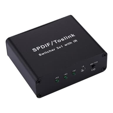 Lydswitch SPDIF / Toslink med fjernkontroll