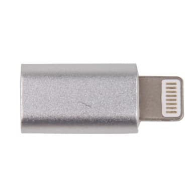 MicroUSB til Lightning Adaper Sølv