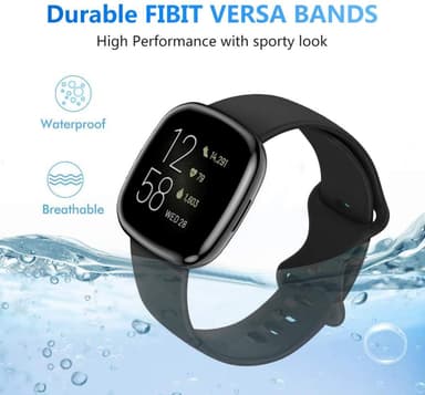 Armbånd Fitbit Sense / Versa 3 Black (S)