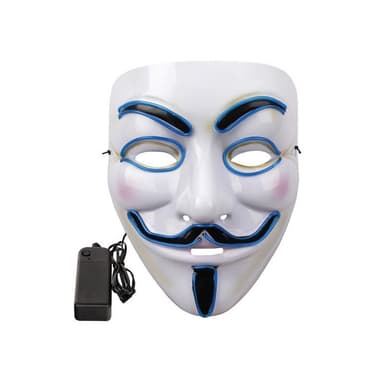 Anonym LED Halloween maske Blå