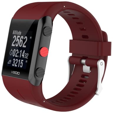 Polar V800 GPS Sportsurarmbånd silikon Vinrød