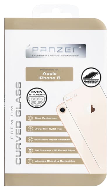 Panzer Curved Silicate skjermbeskytter Back iPhone 6/7/8/SE Gen. 2 (gull)