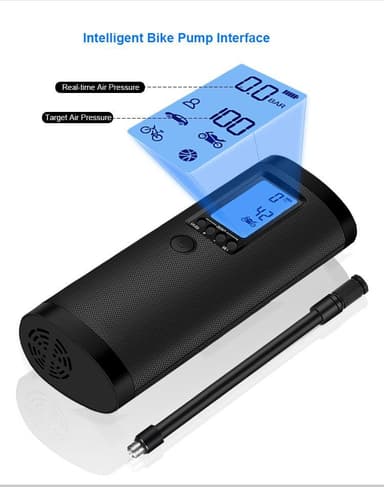 Oppladbar elektrisk luftpumpe med LCD-skjerm
