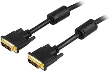 DELTACO DVI-skjermkabel Single Link, DVI-I ha - ha 5m