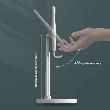 Høydejusterbar holder / mobil stativ (16-23 cm) Hvit