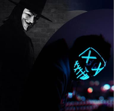 Purge LED-maske Blå