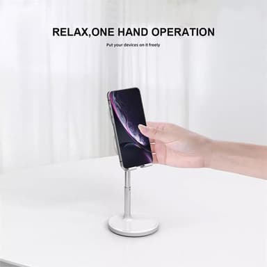Høydejusterbar holder / mobil stativ (16-23 cm) Hvit