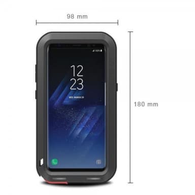 Love Mei PoweRFul Case till Samsung Galaxy S8 Plus Super GUARD Deksel Stötsäkert Svart