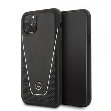 Mercedes Benz iPhone 11 Pro Deksel Logo PeRForert Svart