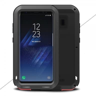 Love Mei PoweRFul Case till Samsung Galaxy S8 Plus Super GUARD Deksel Stötsäkert Svart