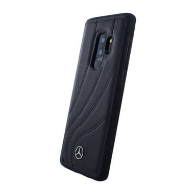 Mercedes Benz Organic II Deksel till Samsung Galaxy S9 Plus Ekte Skinn Svart