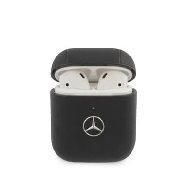 Mercedes Benz AirPods (1/2) Deksel Leather Case Svart