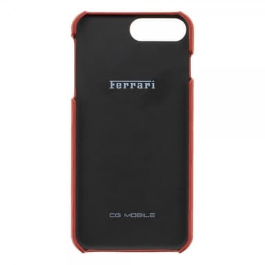 Ferrari iPhone 7/8 Plus Deksel Ekte Skinn Lusso Rød