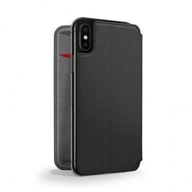 Twelve South iPhone Xs Max Plånboksetui SurfacePad Nappaläder Svart