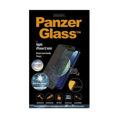 iPhone 12 Mini Skjermbeskytter Edge-to-Edge Camslider Privacy