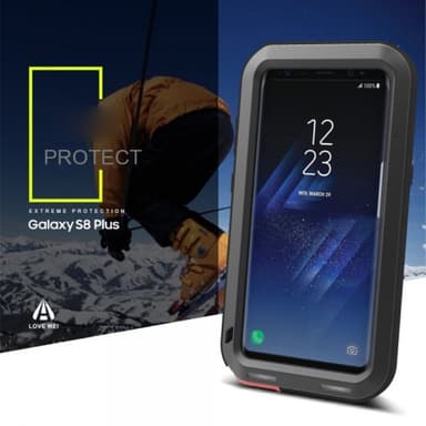 Love Mei PoweRFul Case till Samsung Galaxy S8 Plus Super GUARD Deksel Stötsäkert Svart