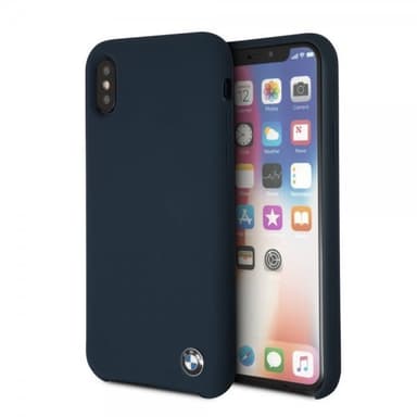 BMW iPhone X/Xs Deksel Silikon Hardplast med Logo Mörkblå