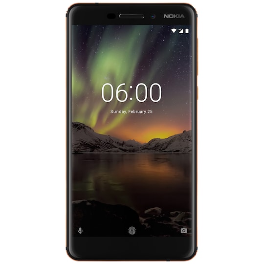 Nokia 6.1 (2018) smarttelefon (sort kobber)