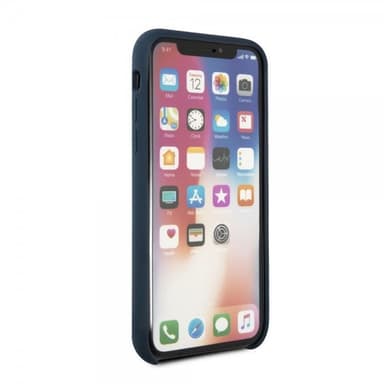 BMW iPhone X/Xs Deksel Silikon Hardplast med Logo Mörkblå