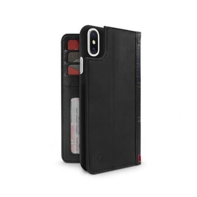 Twelve South iPhone Xr Etui BookBook Ekte Skinn Löstagbart Deksel Svart