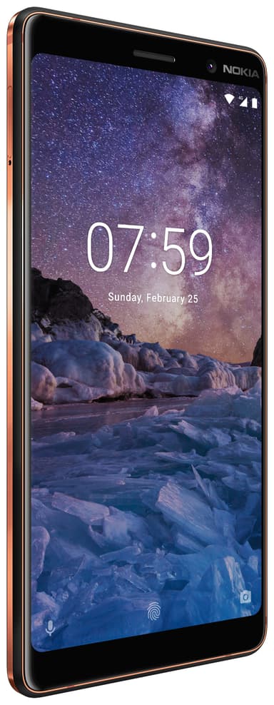 Nokia 7 Plus smarttelefon (sort kobber)