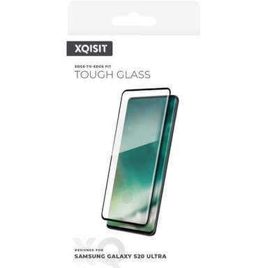 XQISIT Samsung Galaxy S20 Ultra Skjermbeskytter Tough Glass Edge2Edge