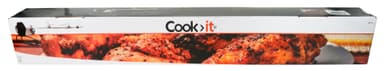 Rotisseri rostfritt till gasolgrillar med 3+4 brännare i kraftigt utförande, med 10×10 mm spett